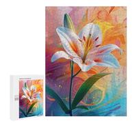 Colorful Lily Flower Art Print-2 Puzzle 1000 Pièces Educa Jouet en Bois Cadeau Unique Décoration Intérieure Jeu Éducatif Challenge Toy Adultes Et Enfants À Partir De 14 Ans 500 PCS