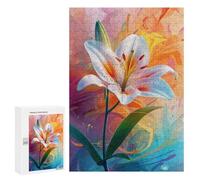 Colorful Lily Flower Art Print-2 Puzzle 1000 Pièces Educa Jouet en Bois Cadeau Unique Décoration Intérieure Jeu Éducatif Challenge Toy Adultes Et Enfants À Partir De 14 Ans 300 PCS