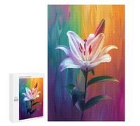 Colorful Lily Flower Art Print-3 Puzzle 1000 Pièces Educa Jouet en Bois Cadeau Unique Décoration Intérieure Jeu Éducatif Challenge Toy Adultes Et Enfants À Partir De 14 Ans 1000 PCS
