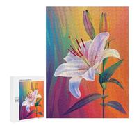 Colorful Lily Flower Art Print Puzzle 1000 Pièces Educa Jouet en Bois Cadeau Unique Décoration Intérieure Jeu Éducatif Challenge Toy Adultes Et Enfants À Partir De 14 Ans 500 PCS