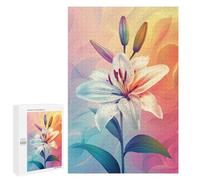 Colorful Lily Flower Art Puzzle 1000 Pièces Educa Jouet en Bois Cadeau Unique Décoration Intérieure Jeu Éducatif Challenge Toy Adultes Et Enfants À Partir De 14 Ans 1000 PCS