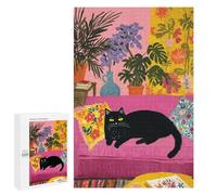 Colorful Living Room with Black Cat Puzzle 1000 Pièces Educa Jouet en Bois Cadeau Unique Décoration Intérieure Jeu Éducatif Challenge Toy Adultes Et Enfants À Partir De 14 Ans 1000 PCS