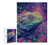 Colorful Lizard Fantasy Artwork Puzzle 500 Pièces Educa Jouet en Bois Cadeau Unique Décoration Intérieure Jeu Éducatif Challenge Toy Adultes Et Enfants À Partir De 14 Ans 500 PCS