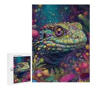 Colorful Lizard in Fantasy Forest Puzzle 1000 Pièces Educa Jouet en Bois Cadeau Unique Décoration Intérieure Jeu Éducatif Challenge Toy Adultes Et Enfants À Partir De 14 Ans 500 PCS