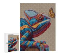Colorful Lizard with Butterfly Puzzle 500 Pièces Educa Jouet en Bois Cadeau Unique Décoration Intérieure Jeu Éducatif Challenge Toy Adultes Et Enfants À Partir De 14 Ans 500 PCS