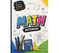 Colorful Math Notebook for School - A4 Size (8.27” x 11.69”) | 80 Pages Wide Ruled | Fun & Motivational Cover Design for Kids & Teens | Back to School Math Exercise Book