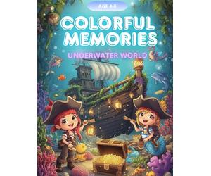 Colorful Memories - Underwater World: Underwater World Coloring Book for Kids Ages 4-8: Fun and Magical Ocean Adventure with Mermaids, Pirates, ... Turtles, Fish and More for Boys and Girls