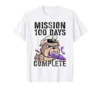 Colorful Mission 100 Days School Complete Soldat Family MRE T-Shirt