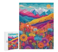 Colorful Mountain Landscape Puzzle 500 Pièces Educa Jouet en Bois Cadeau Unique Décoration Intérieure Jeu Éducatif Challenge Toy Adultes Et Enfants À Partir De 14 Ans 500 PCS