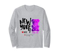 Colorful New YorkCity Gummy Bear Bite Me Artwork Graphic Manche Longue
