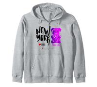 Colorful New YorkCity Gummy Bear Bite Me Artwork Graphic Sweat à Capuche