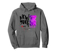 Colorful New YorkCity Gummy Bear Bite Me Artwork Graphic Sweat à Capuche