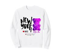Colorful New YorkCity Gummy Bear Bite Me Artwork Graphic Sweatshirt
