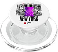 Colorful New YorkCity Jelly Bear Bite Me Artwork Graphic PopSockets PopGrip pour MagSafe