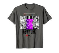 Colorful New YorkCity Jelly Bear Bite Me Artwork Graphic T-Shirt