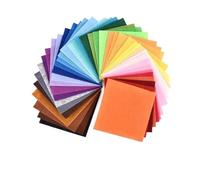 Colorful Nonwoven Needle Felting Fabric Sheets DIY Material for Handmade Decorative Felt Patchwork Cut Paste Doll Sewing Crafts pour la couture et le bricolage(15cm)