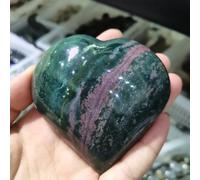 Colorful Ocean Jasper Crystal Carved Love Heart decorates The Room Home Decor(71-80mm) Gemstone Stone