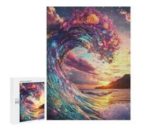 Colorful Ocean Wave Sunset Puzzle 500 Pièces Educa Jouet en Bois Cadeau Unique Décoration Intérieure Jeu Éducatif Challenge Toy Adultes Et Enfants À Partir De 14 Ans 500 PCS