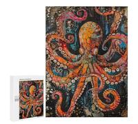 Colorful Octopus Art Print -1 Puzzle 500 Pièces Educa Jouet en Bois Cadeau Unique Décoration Intérieure Jeu Éducatif Challenge Toy Adultes Et Enfants À Partir De 14 Ans 500 PCS