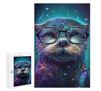 Colorful Otter with Glasses-1 Puzzle 1000 Pièces Educa Jouet en Bois Cadeau Unique Décoration Intérieure Jeu Éducatif Challenge Toy Adultes Et Enfants À Partir De 14 Ans 1000 PCS