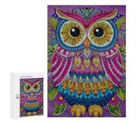 Colorful Owl Art Print-1 Puzzle 300 Pièces Educa Jouet en Bois Cadeau Unique Décoration Intérieure Jeu Éducatif Challenge Toy Adultes Et Enfants À Partir De 14 Ans 300 PCS