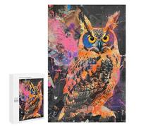Colorful Owl Graffiti Art Print Puzzle 1000 Pièces Educa Jouet en Bois Cadeau Unique Décoration Intérieure Jeu Éducatif Challenge Toy Adultes Et Enfants À Partir De 14 Ans 1000 PCS