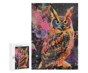 Colorful Owl Graffiti Art Print Puzzle 300 Pièces Educa Jouet en Bois Cadeau Unique Décoration Intérieure Jeu Éducatif Challenge Toy Adultes Et Enfants À Partir De 14 Ans 300 PCS