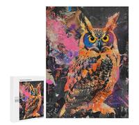 Colorful Owl Graffiti Art Print Puzzle 500 Pièces Educa Jouet en Bois Cadeau Unique Décoration Intérieure Jeu Éducatif Challenge Toy Adultes Et Enfants À Partir De 14 Ans 500 PCS