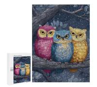 Colorful Owls Night Tree Branch Puzzle 500 Pièces Educa Jouet en Bois Cadeau Unique Décoration Intérieure Jeu Éducatif Challenge Toy Adultes Et Enfants À Partir De 14 Ans 500 PCS