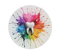 Colorful Paint Splash Tooth Design Metal Tin Sign Plaque | Wall Decor for Cafe, Club Bar, Office, Home Garden Metal Poster 4x16Inch or 8x8inch