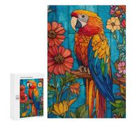 Colorful Parrot Stained Glass Artwork Puzzle 1000 Pièces Educa Jouet en Bois Cadeau Unique Décoration Intérieure Jeu Éducatif Challenge Toy Adultes Et Enfants À Partir De 14 Ans 300 PCS