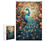 Colorful Peacock Garden Artwork Puzzle 1000 Pièces Educa Jouet en Bois Cadeau Unique Décoration Intérieure Jeu Éducatif Challenge Toy Adultes Et Enfants À Partir De 14 Ans 1000 PCS
