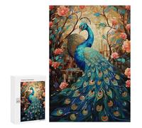 Colorful Peacock Garden Artwork Puzzle 1000 Pièces Educa Jouet en Bois Cadeau Unique Décoration Intérieure Jeu Éducatif Challenge Toy Adultes Et Enfants À Partir De 14 Ans 300 PCS