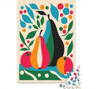 Colorful Pears Fruit Puzzle Adulte De 1000 Pièces, 38x26cm/1000pcs, À Compléter en Plusieurs Sessions; Carton Blanc pour Un Tri Plus Propre