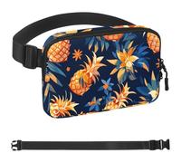 Colorful Pineapple-831 Sac banane de style unisexe : sacs de taille tendance, sacs à bandoulière sport minces à la mode pour jogging, randonnée, randonneur, femme, homme, multicolore, 4 x 23 x 15 cm,