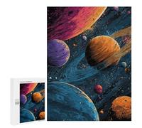 Colorful Planets in Space Puzzle 1000 Pièces Educa Jouet en Bois Cadeau Unique Décoration Intérieure Jeu Éducatif Challenge Toy Adultes Et Enfants À Partir De 14 Ans 500 PCS