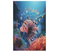 Colorful Poisson Puzzles Adultes 1000 Pièces Puzzle en Bois, Jouet De Puzzle De Défi De Cerveau pour des Enfants, Puzzles D’Intelligence （78×53cm）