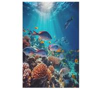 Colorful Poisson Puzzles De 1000 Pièces, Puzzle pour Adultes, Puzzle Impossible, Puzzle en Bois, Jeu D'adresse pour Toute La Famille, Puzzle pour Enfants, （78×53cm）