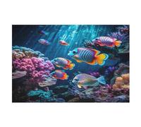 Colorful Poisson Puzzles en Bois 1000 Pièces Adultes, Poster Jigsaw Puzzle, Design Unique Jouet Éducatif pour Adolescents Et EnfFourmis （75×50cm）