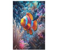 Colorful Poisson Puzzles en Bois 1000 Pièces pour Adultes, Matériaux Recyclables De Qualité Supérieure Et Puzzle d'impression Haute Définition, Jeu en Famille,Cadeaux Amis. （78×53cm）