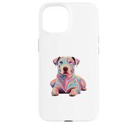 Colorful Pop Art American Pit Bull Terrier Pittie APBT Coque pour iPhone 15