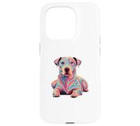 Colorful Pop Art American Pit Bull Terrier Pittie APBT Coque pour iPhone 15 Pro