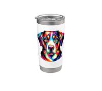 Colorful Pop Art Entlebucher Mountain Dog Gobelet isotherme en acier inoxydable double paroi