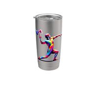 Colorful Pop Art Lancer de hache Lanceur Haches Cible Gobelet isotherme en acier inoxydable double paroi