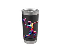 Colorful Pop Art Lancer de hache Lanceur Haches Cible Gobelet isotherme en acier inoxydable double paroi