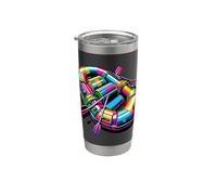 Colorful Pop Art Rafter De Rafting En Eaux Vives De River Gobelet isotherme en acier inoxydable double paroi