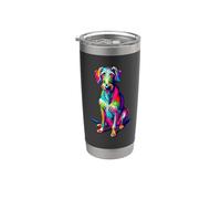 Colorful Pop Art Scottish Deerhound Gobelet isotherme en acier inoxydable double paroi