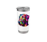 Colorful Pop Art Scottish Deerhound Gobelet isotherme en acier inoxydable double paroi