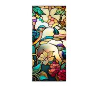 Colorful Privacy Window Film - Non-Adhesive Static Cling | Removable Decorative Glass Sticker For Bathroom, Home, Office, Shower Door, Kitchen And Living Room Privacy Decoration
