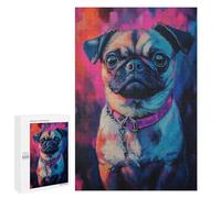 Colorful Pug Art Print-4 Puzzle 1000 Pièces Educa Jouet en Bois Cadeau Unique Décoration Intérieure Jeu Éducatif Challenge Toy Adultes Et Enfants À Partir De 14 Ans 1000 PCS